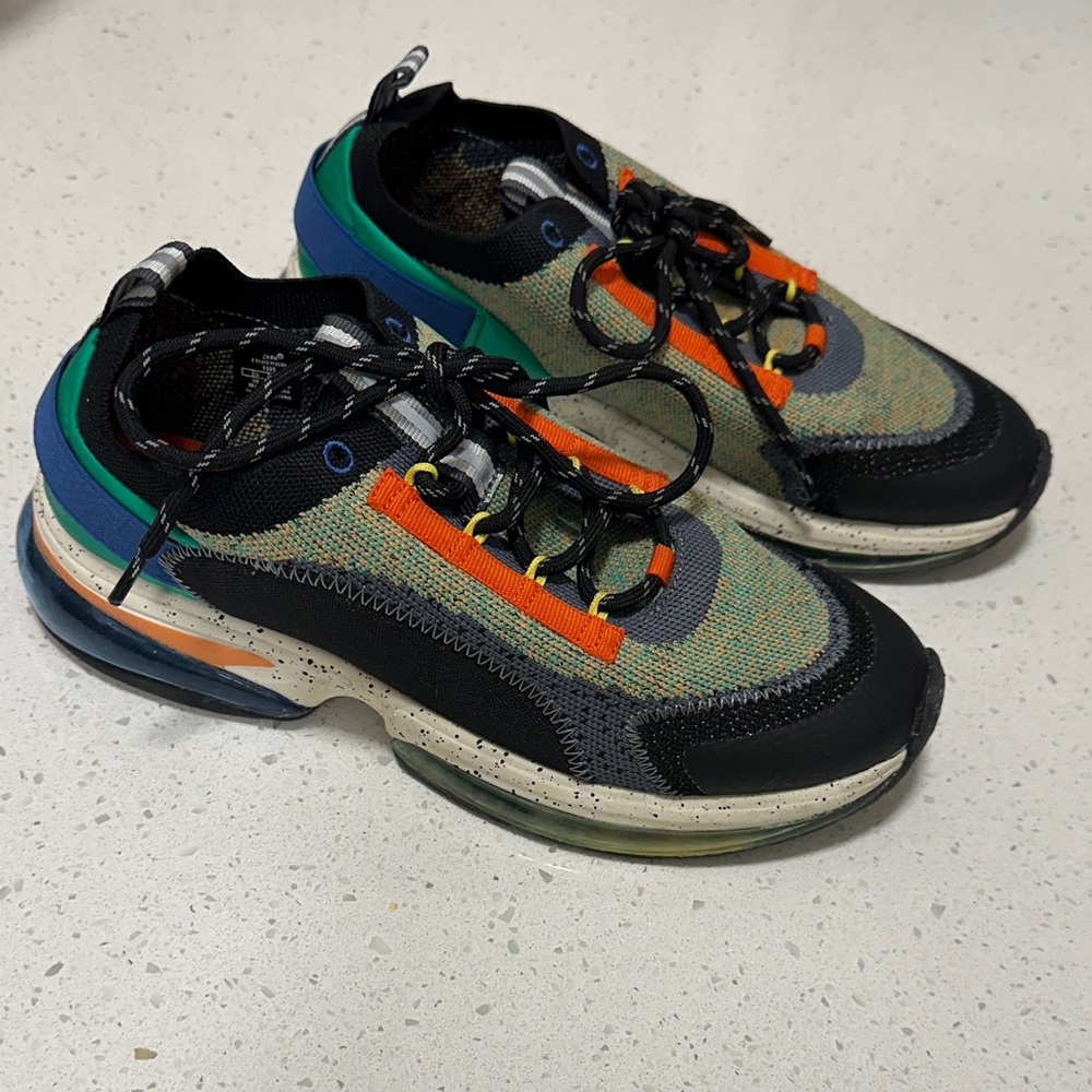 Zara Orange and Green Sneakers